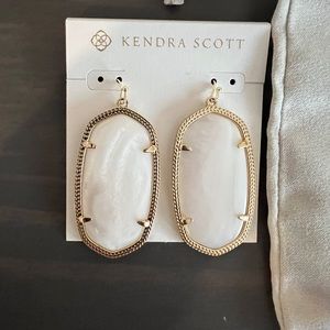Elle Gold Opal Earrings.